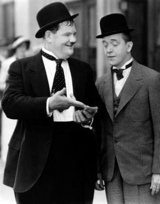 Laurel And Hardy Poster Black and White Mini Poster 11"x17"