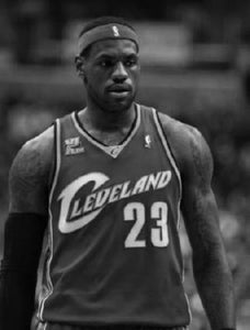 Lebron James black and white poster