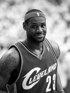 Lebron James black and white poster