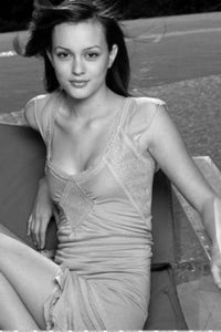 Leighton Meester black and white poster