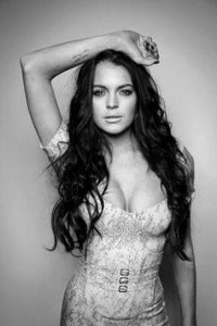 Lindsay Lohan black and white poster