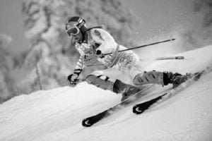 Lindsey Vonn black and white poster