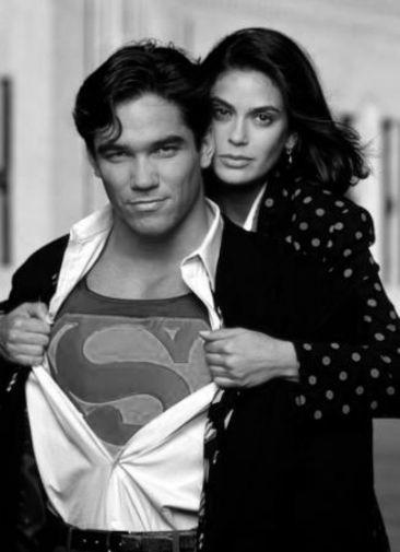 Lois And Clark black and white poster