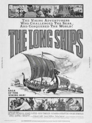 Long Ships Black and White Metal Poster Choose Style The Poster Depot