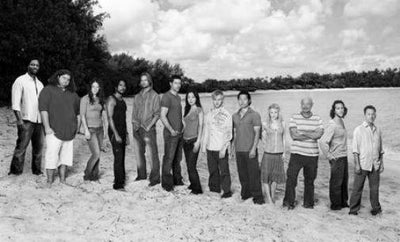 Lost black and white poster