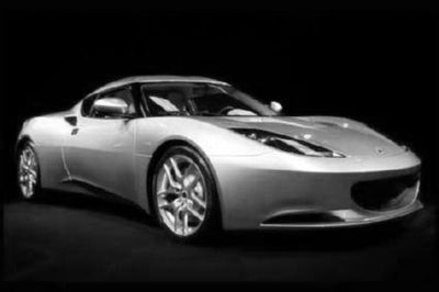 Lotus Evora black and white poster