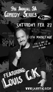 Louis Ck black and white poster