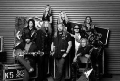 Lynyrd Skynyrd black and white poster