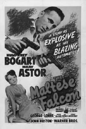 Maltese Falcon Movie Black and White Poster 24