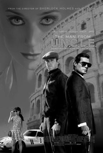 Man From Uncle Poster Black and White Mini Poster 11