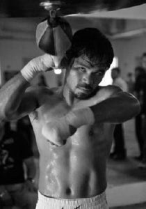 Manny Pacquiao black and white poster