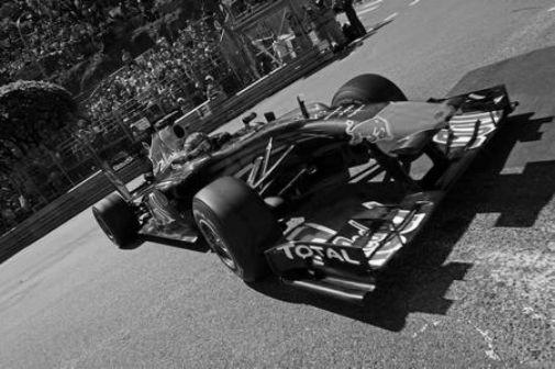 Mark Webber black and white poster