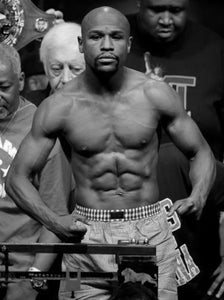 Floyd Mayweather black and white poster