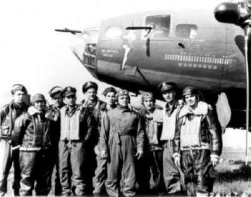Memphis Belle Crew Poster Black and White Poster On Sale United States