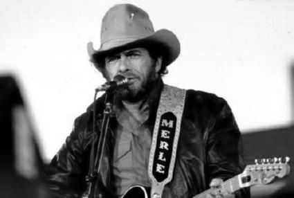 Merle Haggard black and white poster