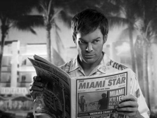 Michael C Hall black and white poster