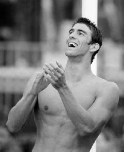 Michael Phelps black and white poster