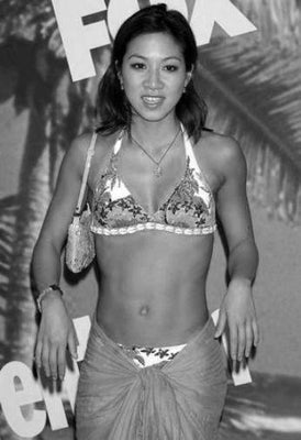 Michelle Kwan black and white poster