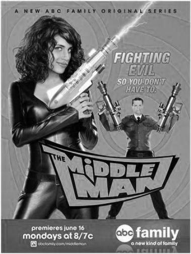 The Middleman black and white poster