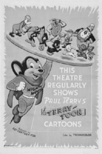 Mighty Mouse poster Black and White poster for sale cheap United States USA
