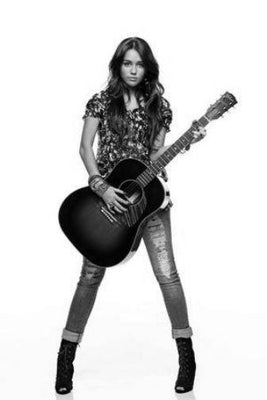 Miley Cyrus black and white poster