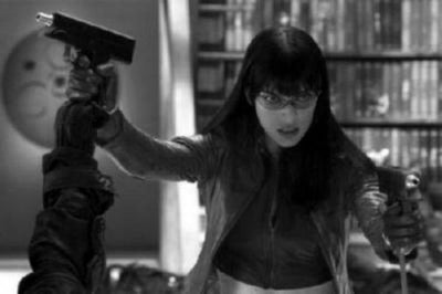 Milla Jovovich black and white poster