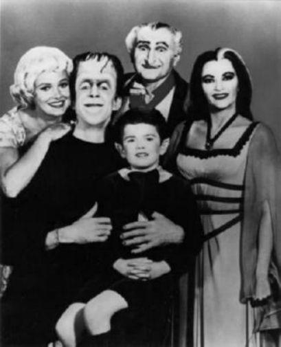 Munsters black and white poster