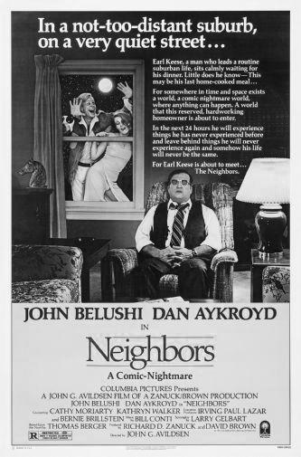 Neighbors black and white poster