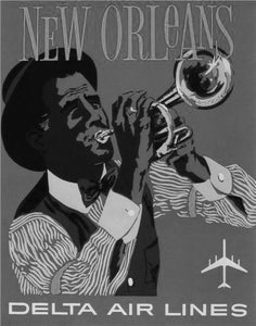 New Orleans Poster Black and White Mini Poster 11"x17"