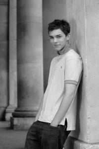 Nicholas Hoult black and white poster