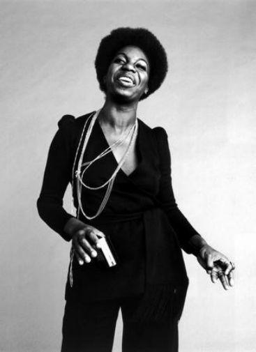 Nina Simone black and white poster