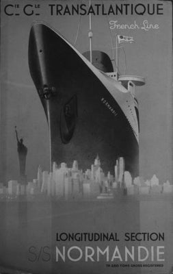 France Cruise Line Poster Black and White Mini Poster 11"x17"