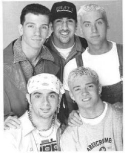 Nsync black and white poster