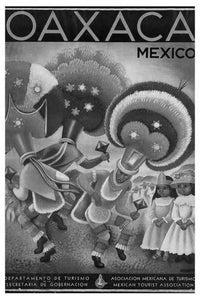Mexico Tourism Poster Black and White Mini Poster 11"x17"