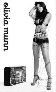 Olivia Munn black and white poster