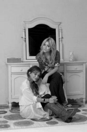Olsen Twins black and white poster