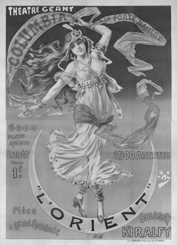 Vintage Showgirl Advertising black and white poster