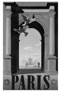 Paris Poster Black and White Poster On Sale United States