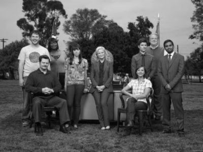 Parks And Recreation Poster Black and White Mini Poster 11"x17"