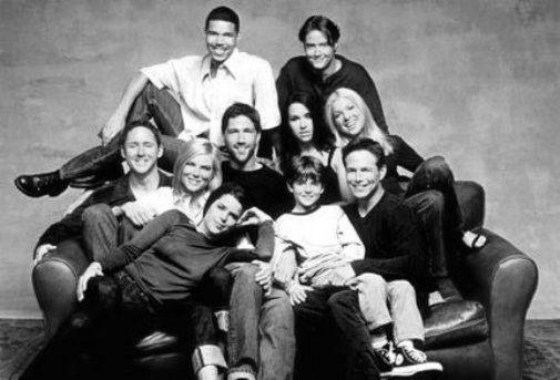 Party Of Five black and white poster