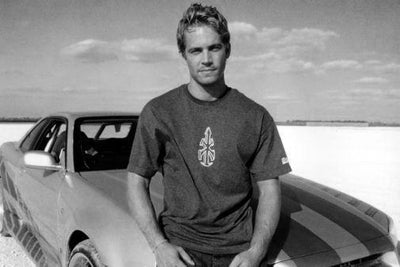 Paul Walker black and white poster
