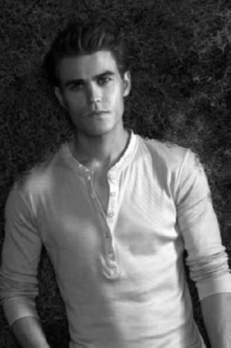 Paul Wesley black and white poster