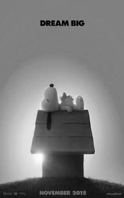 Peanuts Black and White Poster 24x36 The Poster Depot