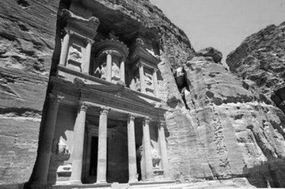 Petra Poster Black and White Poster On Sale United States