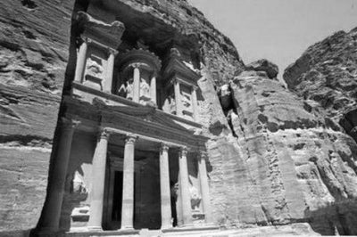 Petra Poster Black and White Mini Poster 11"x17"