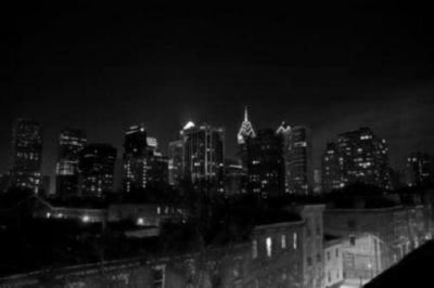 Philadelphia Skyline Poster Black and White Poster 27"x40" The Poster Depot