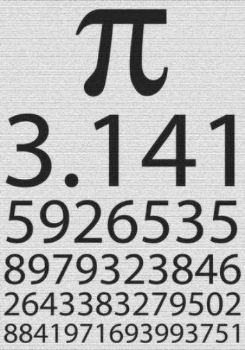 Pi black and white poster