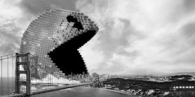 Pixels Black and White Poster 24x36 The Poster Depot