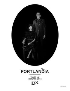 Portlandia Poster Black and White Mini Poster 11"x17"