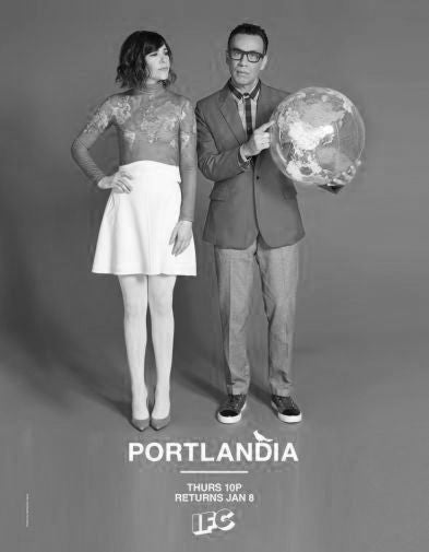 Portlandia Poster Black and White Mini Poster 11